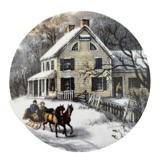 Currier & Ives 2000 Thomas Museum Of The City of New York Soup Bowls - Set of 4 - Picture 1 of 16